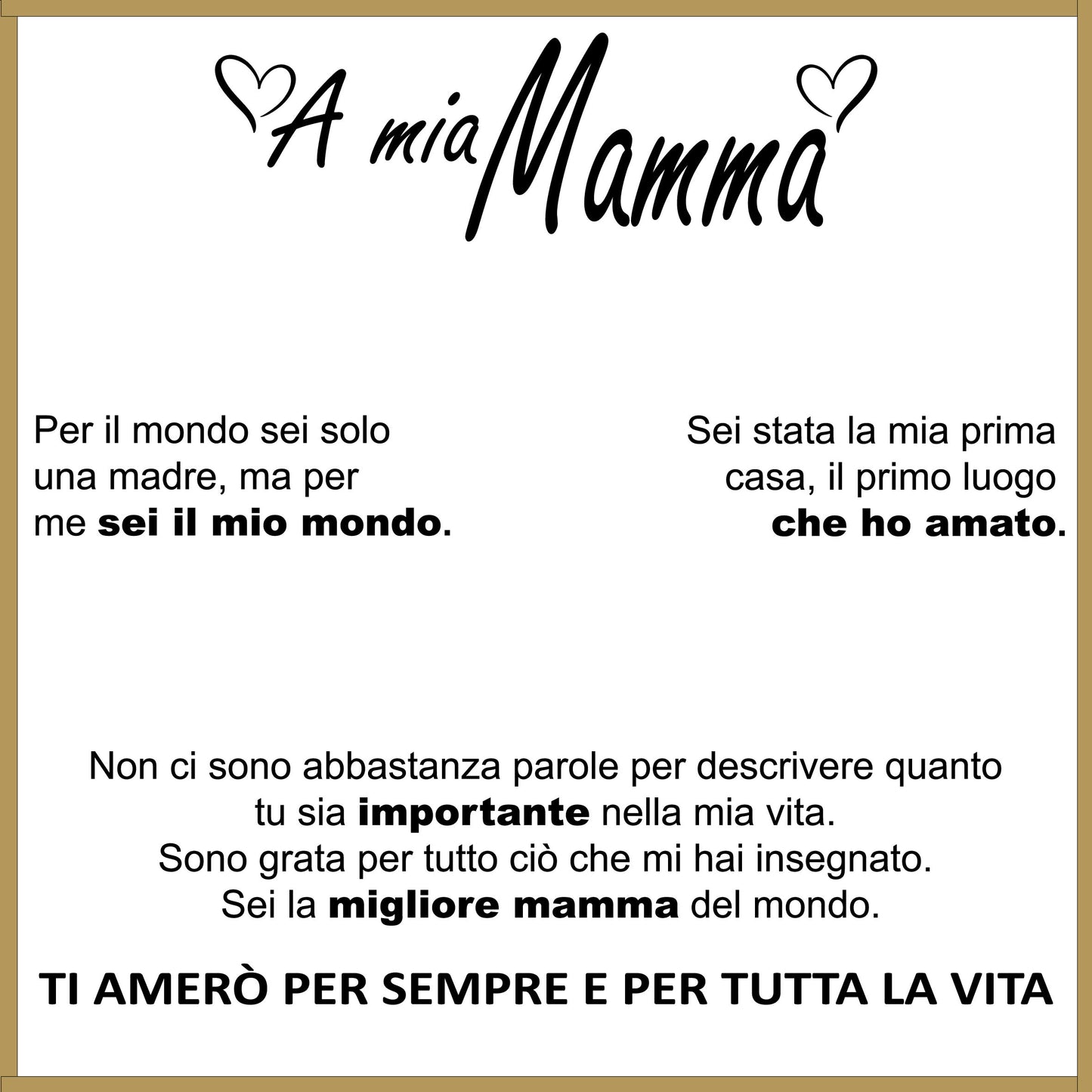 Collana Lettera d'Amore - "Alla mia mamma"