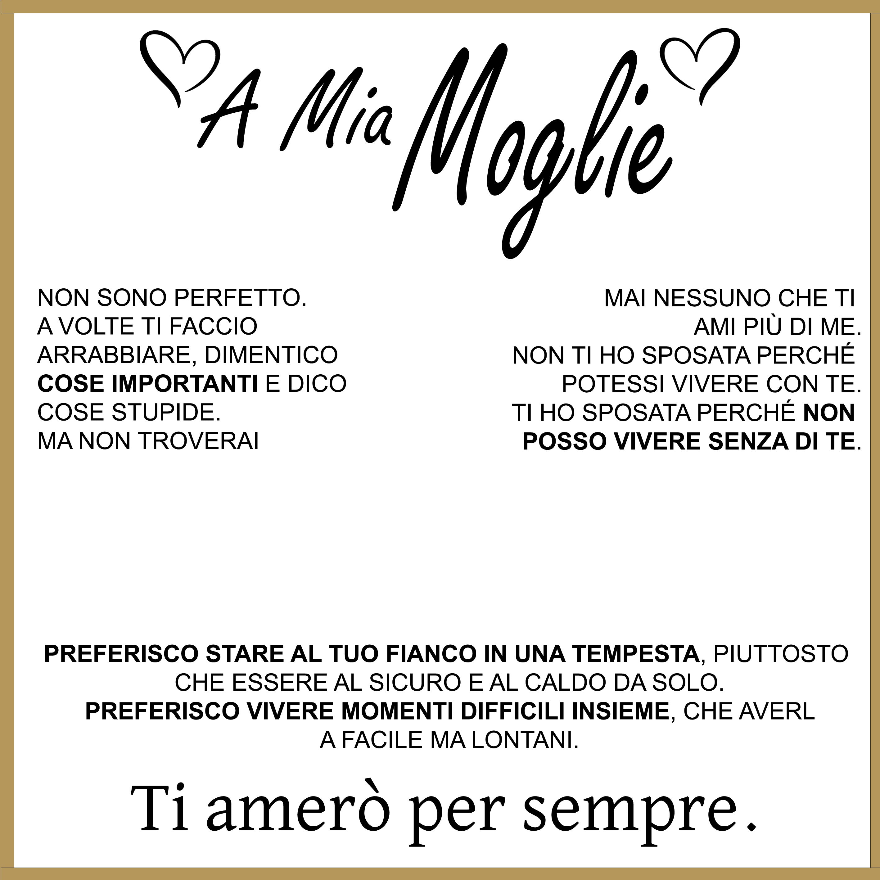 "A Mia Moglie" - Collana Cuore Per Sempre in argento puro