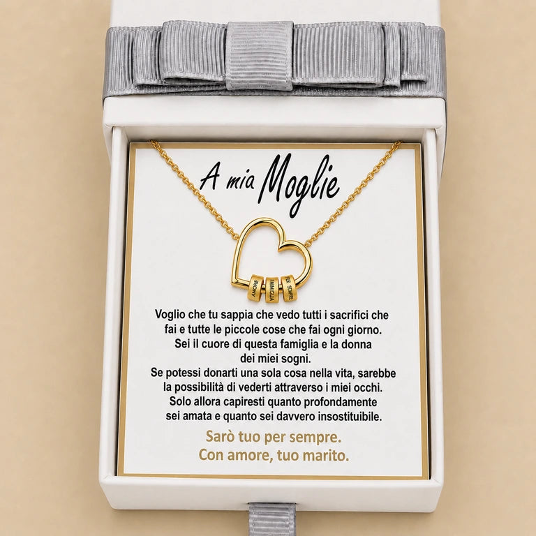 Collana Cuore Eterno I Amore, Famiglia, Per Sempre