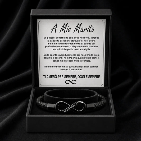 Bracciale Infinito per Lui  "Un Amore Senza Fine"