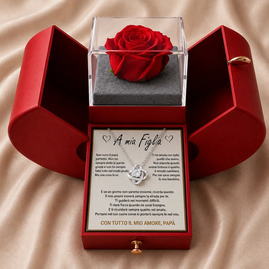 A Mia Figlia – Collana con Messaggio d'Amore di Papà