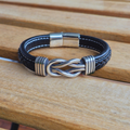 A MIO FIGLIO | PER SEMPRE LEGATI INSIEME | BRACCIALE IN PELLE