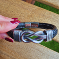 A MIO FIGLIO | PER SEMPRE LEGATI INSIEME | BRACCIALE IN PELLE