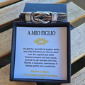 A MIO FIGLIO | PER SEMPRE LEGATI INSIEME | BRACCIALE IN PELLE