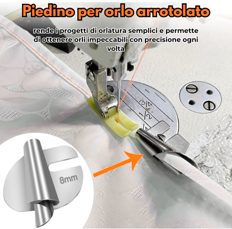 Solarixo™ Set di 8 Piedini per Orlo Arrotolato