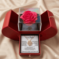 Rosa Eterna & Collana “A Mia Figlia”