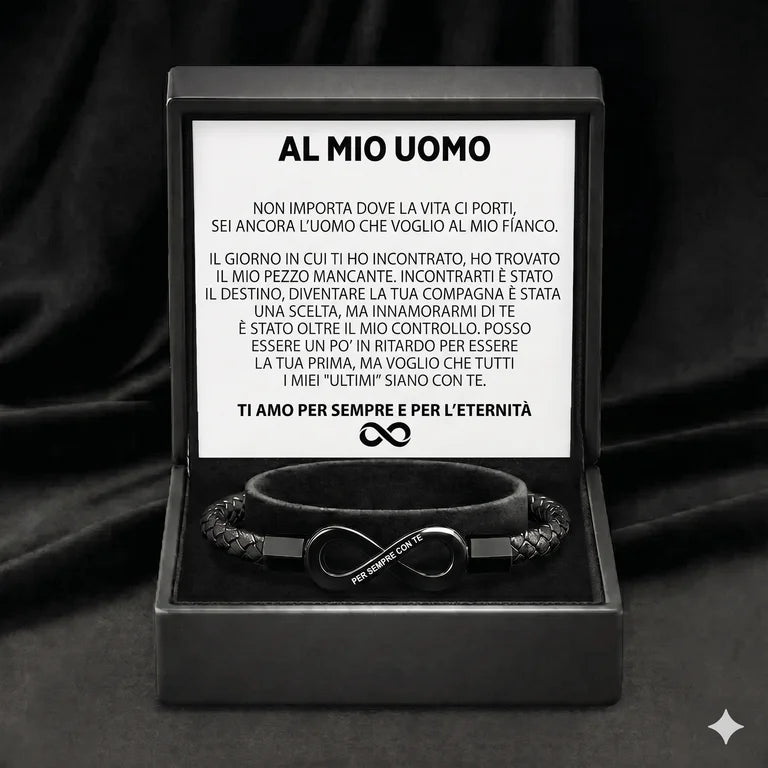 "Al mio uomo" – Bracciale Infinito