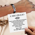 A MIO FIGLIO | PER SEMPRE LEGATI INSIEME | BRACCIALE IN PELLE