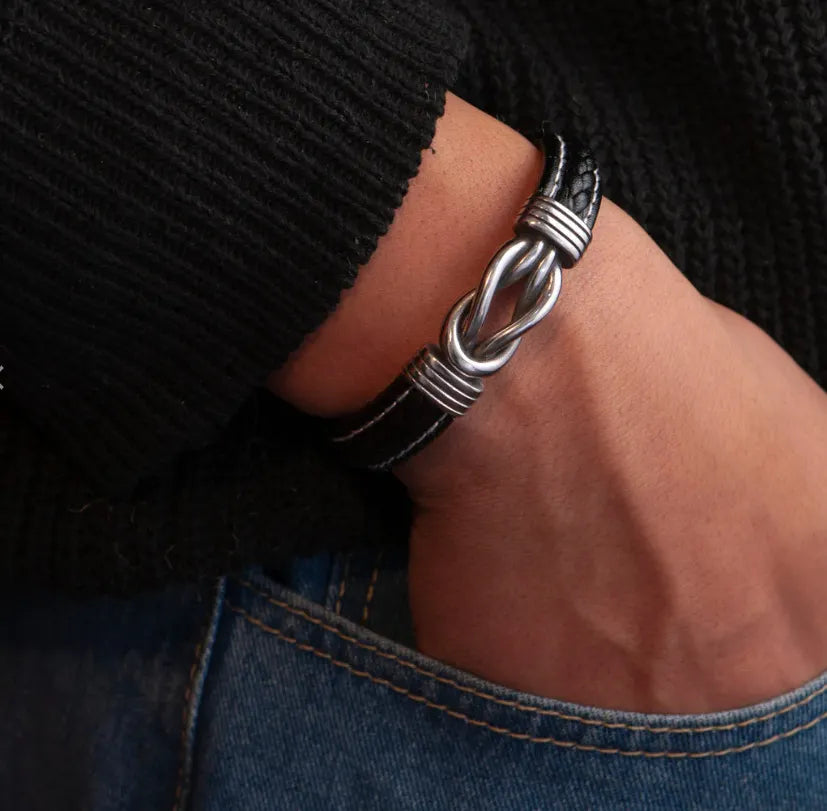 A MIO FIGLIO | UN AMORE INFINITO | BRACCIALE IN PELLE
