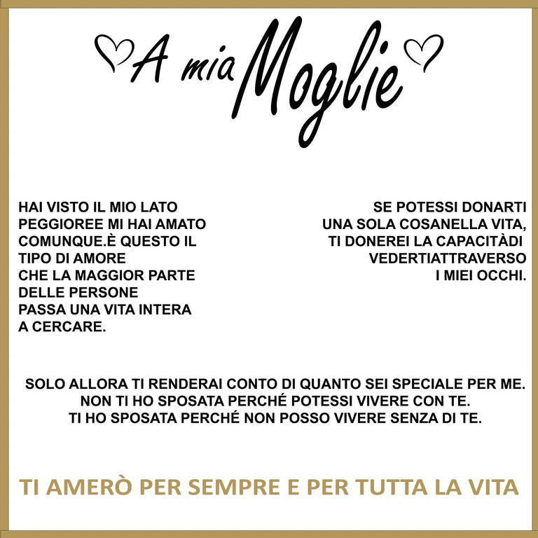 Collana per la Moglie "Sei Ancora il Mio Tutto" – Argento con Incisione