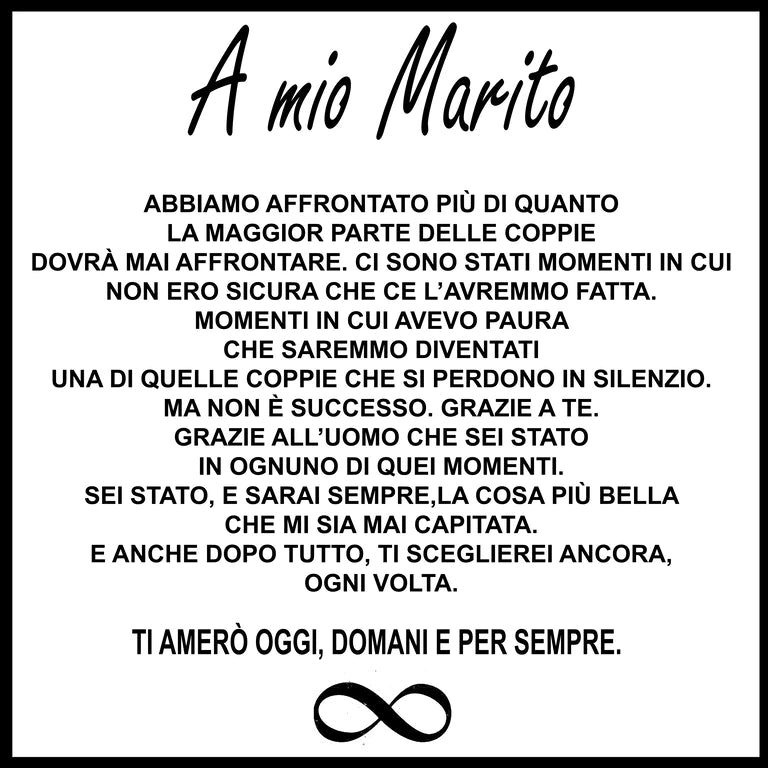 "A mio Marito" – Bracciale Infinito