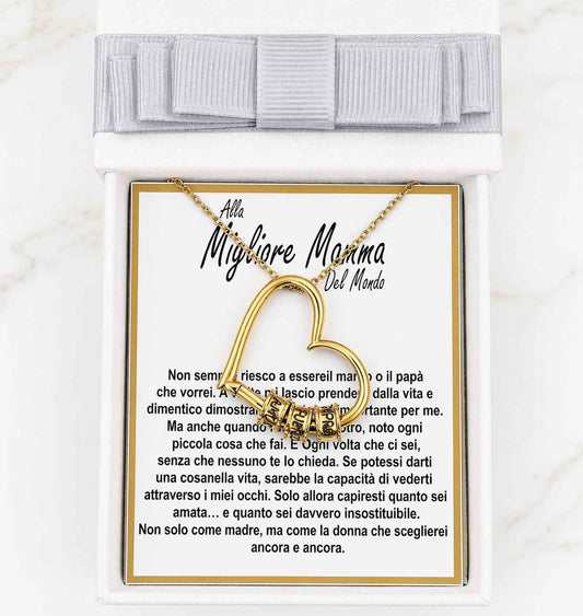 "Alla Migliore Mamma" - Collana Cuore Eterna