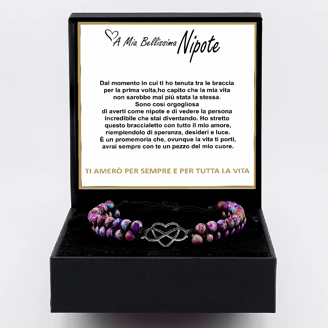 Bracciale del Cuore Infinito – Set Regalo per la Nipote