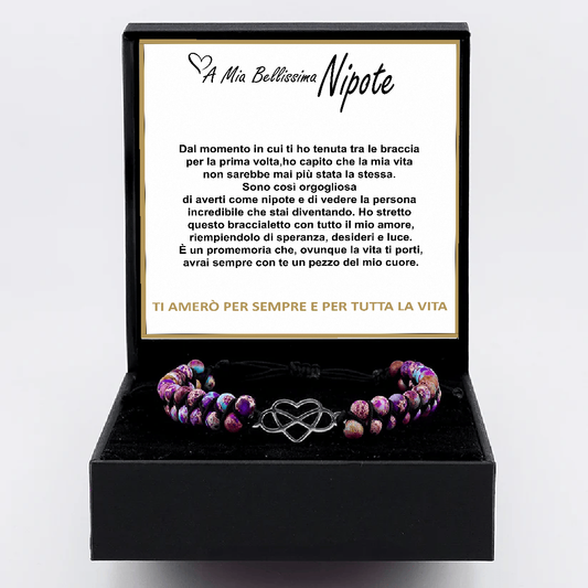 Bracciale del Cuore Infinito – Set Regalo per la Nipote