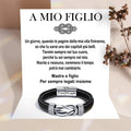 A MIO FIGLIO | PER SEMPRE LEGATI INSIEME | BRACCIALE IN PELLE