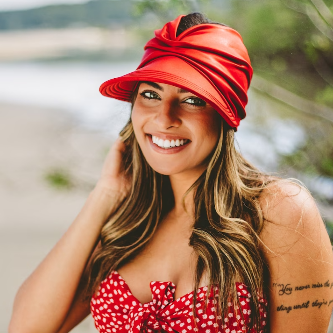 Cappello Per Festa Estate E Spiaggia ROSSO - Foto 2